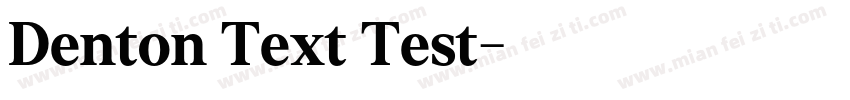 Denton Text Test字体转换